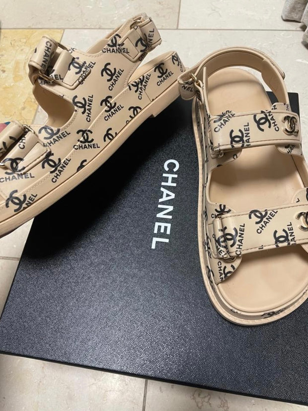 Tan Chanel Sandals - Kelita's Kloset