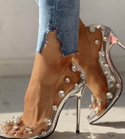 Studded Cinderella Slides (Heels) - Kelita's Kloset