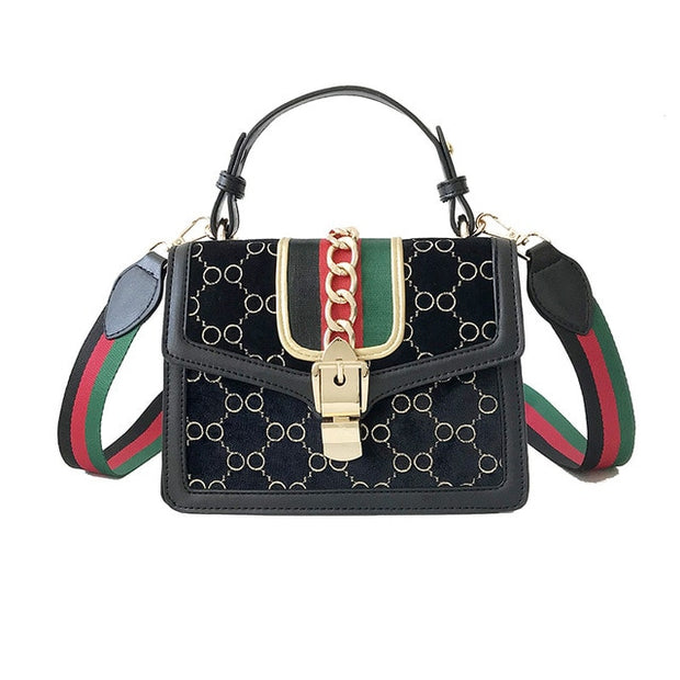 Velvet "Gucci" Inspired Handbag - Kelita's Kloset